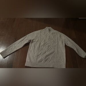 Banana Republic Gray Cable Knit Sweater